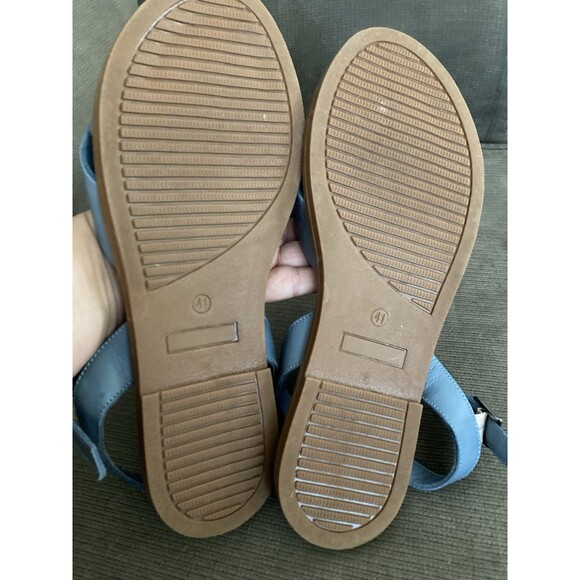 Miz Mooz Leather ‘Fallyn’ Sandals 41 or 10 Blue Folded Strap Boho Summer Beach - Picture 10 of 13